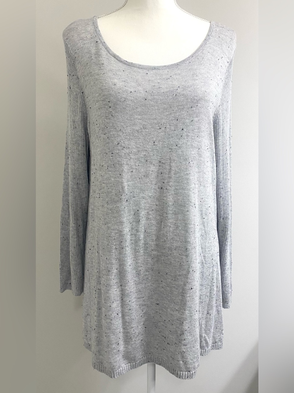 Kim Rogers Womens XL Gray Lightweight Sweater Boho 90s Minimalism Classic - Picture 14 of 14